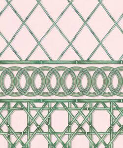 Colony Frieze Mural • Pink & Green • Swatch
