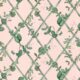 Petite Ivy Wallpaper - Rosa & Green - Swatch