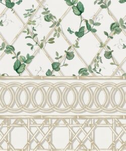 Ivy Frieze Mural • Irish Linen & Cane • Swatch