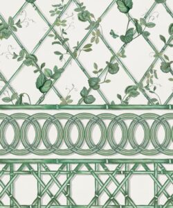 Ivy Frieze Mural • Irish Linen & Green • Swatch