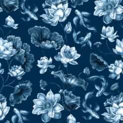 Golden Koi Wallpaper • Deep Water • Swatch
