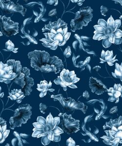 Golden Koi Wallpaper - Tiefes Wasser - Swatch