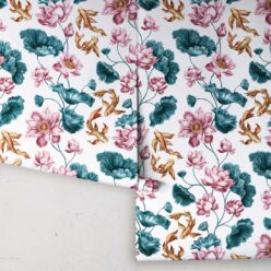 Golden Koi Wallpaper • White • Rolls