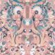 Jungle Symphony Wallpaper • Coral • Swatch