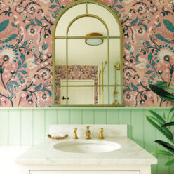 Jungle Symphony Wallpaper • Coral • Insitu