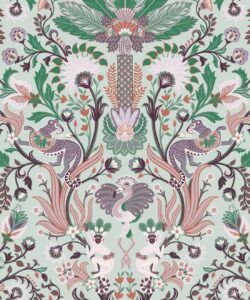 Jungle Symphony Wallpaper - Green Tee - Swatch