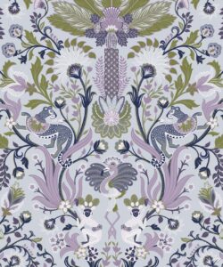 Jungle Symphony Wallpaper - Lavender - Swatch