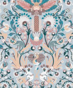 Jungle Symphony Wallpaper - Morning Himmel - Swatch