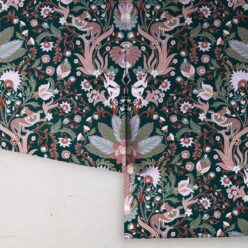 Jungle Symphony Wallpaper • Teal • Rolls