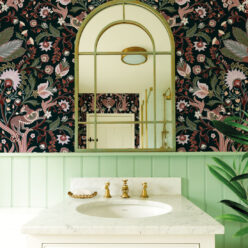 Jungle Symphony Wallpaper • Teal • Insitu