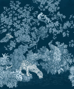 Sinharaja Mural - Marineblau - Swatch