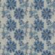 French Floral Wallpaper - Indigo Natural Streifen - Swatch