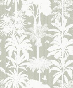 La Semilla Casa • Cockatoo Palms • Sage Linen • Swatch