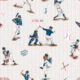 Baseball Wallpaper - Bleu Crew - Échantillon