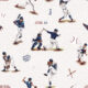 Baseball Wallpaper - Carmine - Swatch