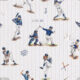 Baseball Wallpaper - Pinstripes - Swatch