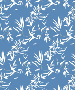 Maeve Oliver - Bamboo Leaves- Classic Blue