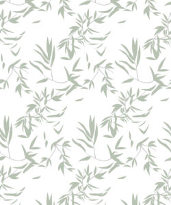 Maeve Oliver - Bamboo Leaves- Seafoam
