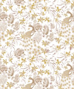 Maeve Oliver - Peonies Peacock - Antique Moss