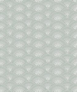 Dot Scallop Wallpaper • Olive Green