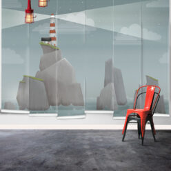 Mairead Murphy - Happiest Places Wallpaper - Lighthouse at Night