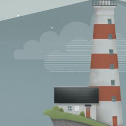 Mairead Murphy - Happiest Places Wallpaper - Lighthouse at Night