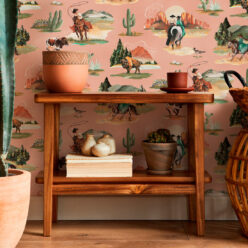 Frontier Wallpaper - Colorway: Dusty - Insitu