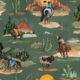 Frontier Wallpaper - Farbverlauf: Evergreen - Swatch