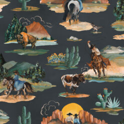 Frontier Wallpaper - Colorway: Navy - Swatch