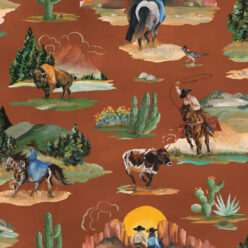 Frontier Wallpaper - Colorway: Rust - Swatch