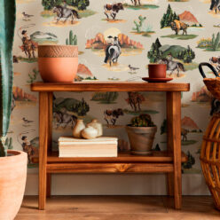 Frontier Wallpaper - Colorway: Stone - Insitu