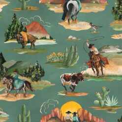 Frontier Wallpaper - Colorway: Turquoise - Swatch