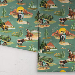 Frontier Wallpaper - Colorway: Turquoise - Rolls