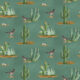 Roadrunner Wallpaper - Farbverlauf: Turquoise - Swatch