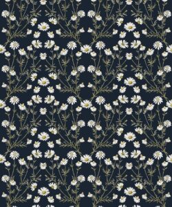 Wallpaper Republic - Collezione Emporio Floreale - Damasco a margherita - Navy - Campionario