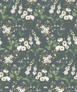 Wallpaper Republic - Collezione Emporio Floreale - Damasco a margherita - Slate Grigio - Campionario