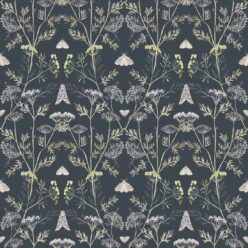 Wallpaper Republic - Floral Emporium Collection - Queen Anne’s Lace - Charcoal - Swatch