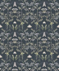 Wallpaper Republic - Collezione Emporio Floreale - Pizzo della Regina Anna - Charcoal -Swatch