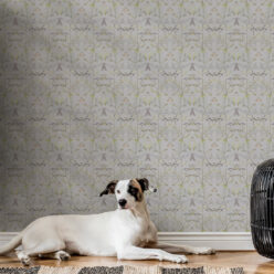 Wallpaper Republic - Floral Emporium Collection - Queen Anne’s Lace - Dusty Blue - Insitu