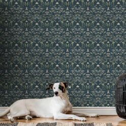 Wallpaper Republic - Floral Emporium Collection - Queen Anne’s Lace - Emerald - Insitu