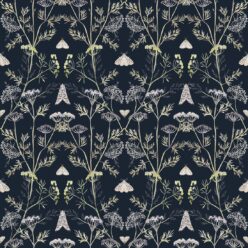 Wallpaper Republic - Floral Emporium Collection - Queen Anne’s Lace - Navy - Swatch