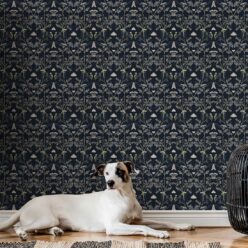 Wallpaper Republic - Floral Emporium Collection - Queen Anne’s Lace - Navy - Insitu