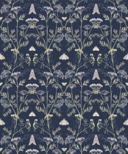 Wallpaper Republic - Collezione Emporio Floreale - Pizzo della Regina Anna - Sapphire -Swatch