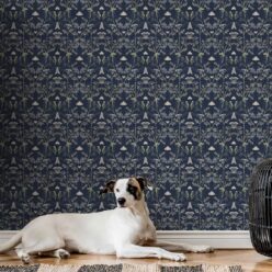 Wallpaper Republic - Floral Emporium Collection - Queen Anne’s Lace - Sapphire - Insitu