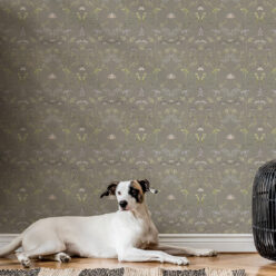 Wallpaper Republic - Floral Emporium Collection - Queen Anne’s Lace - Sage Grey - Insitu