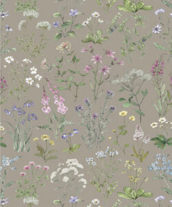 Wallpaper Republic - Collezione Emporio Floreale - Selvaggio Meadow - Grigio Francese - Campione