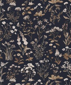 Wallpaper Republic - Collezione Floral Emporium - Meadows Antique - Antique Navy - Campionario