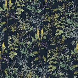 Wallpaper Republic - Floral Emporium Collection - Woodland Floral - Navy - Swatch