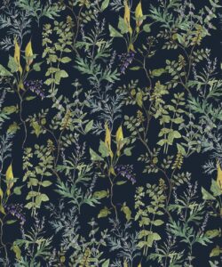 Wallpaper Republic - Collezione Floral Emporium - Woodland Floral - Navy - Campionario
