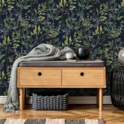 Wallpaper Republic - Floral Emporium Collection - Woodland Floral - Navy - Insitu